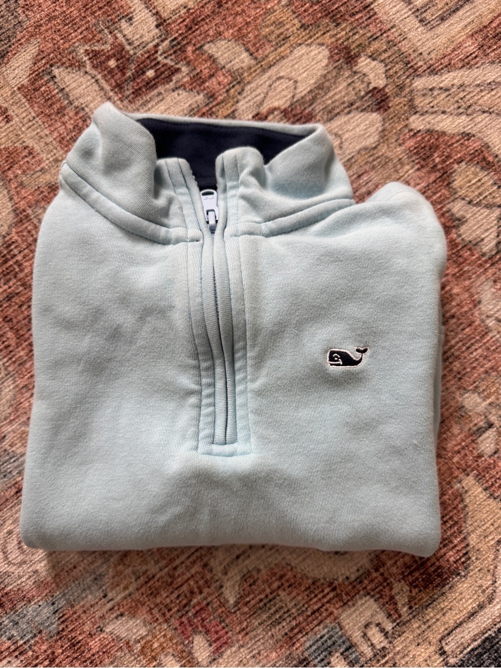 Vineyard Vines Pale Blue Quarter-Zip Pullover